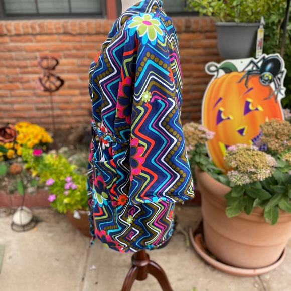 Tepper Jackson • Multi-Colors • Hippie • Floral • Geometric • Robe • S/Medium - Picture 3 of 16